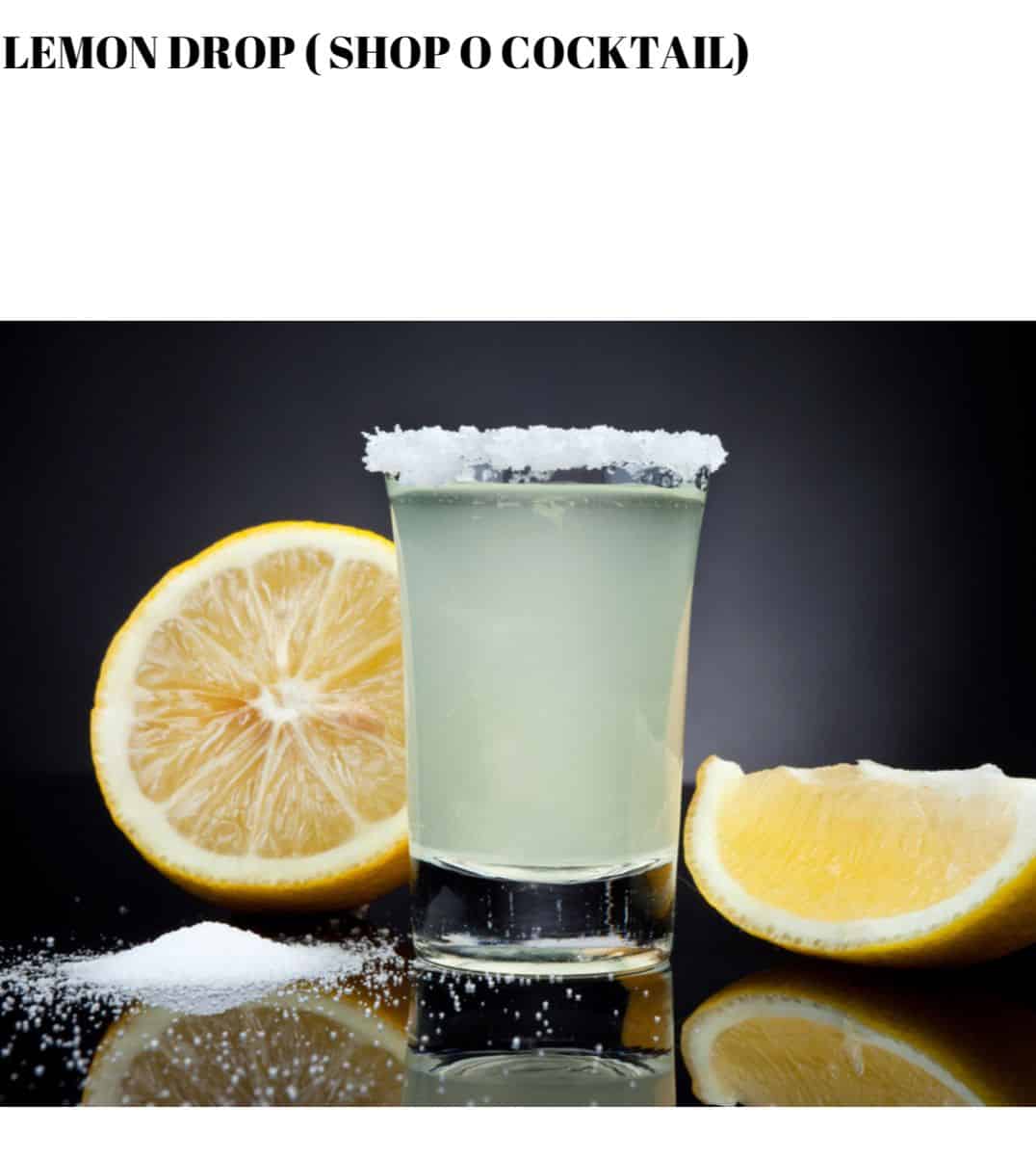 Lemon drop shop o cocktail.